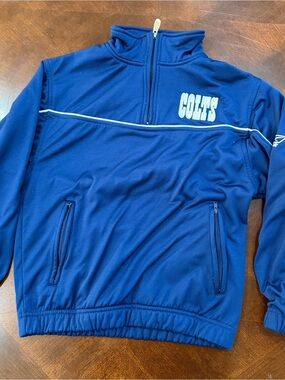 Reebok NFL Boys Youth Colts Navy 1/4 Zip Pullover Sz  L